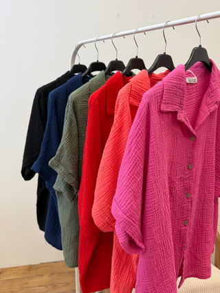 Chemise gaze de coton (13 coloris) Paula