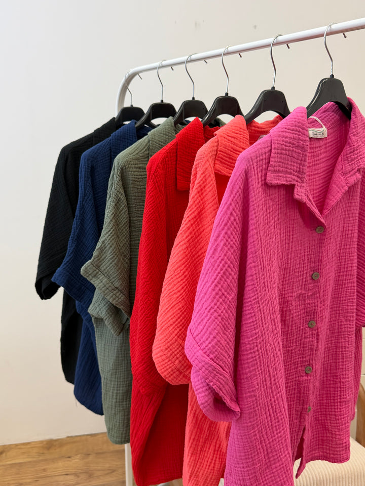 Chemise gaze de coton (13 coloris) Paula