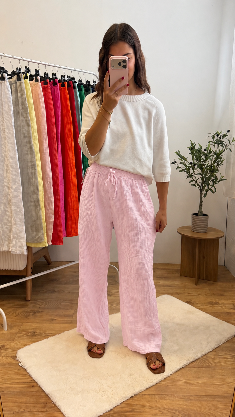 Pantalon gaze de coton (12 coloris) TEAM GRANDE Paula