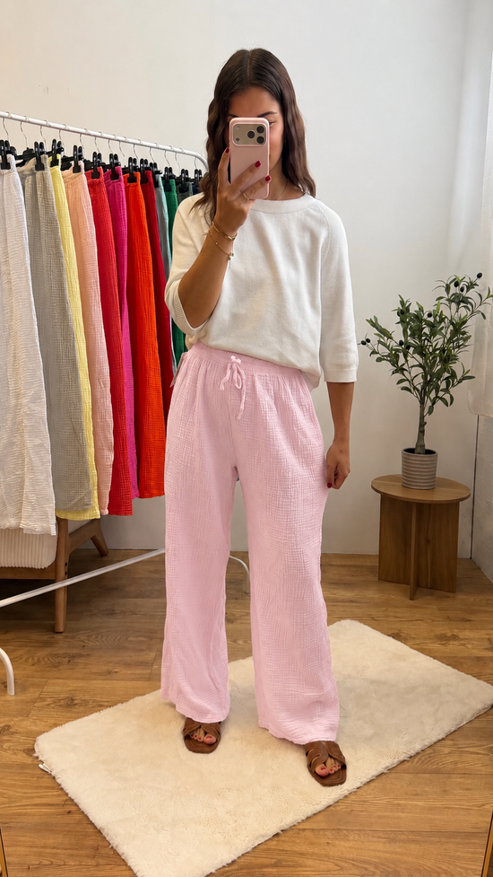 Pantalon gaze de coton (12 coloris) TEAM GRANDE Paula