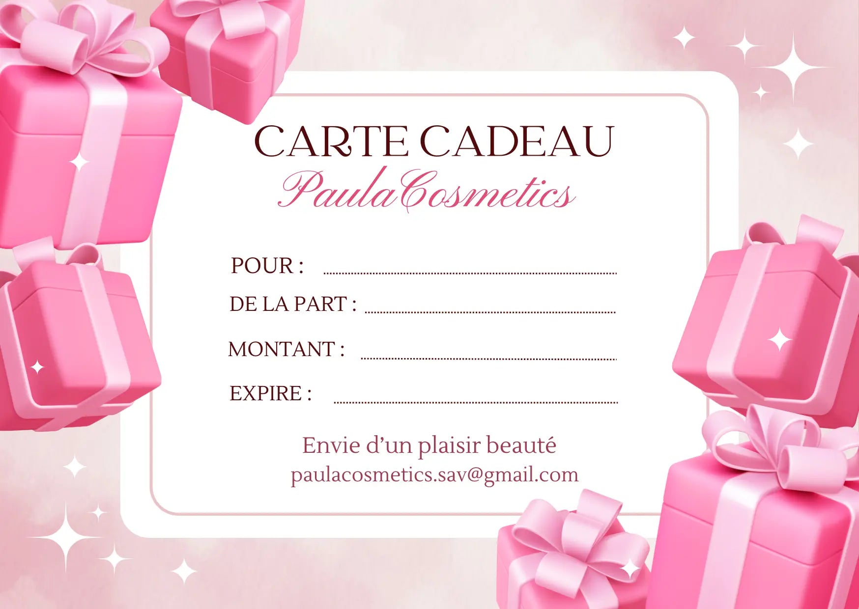 Carte Cadeau PaulaCosmetics Paula Cosmetics