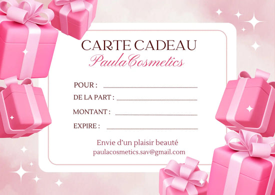 Carte Cadeau PaulaCosmetics Paula Cosmetics