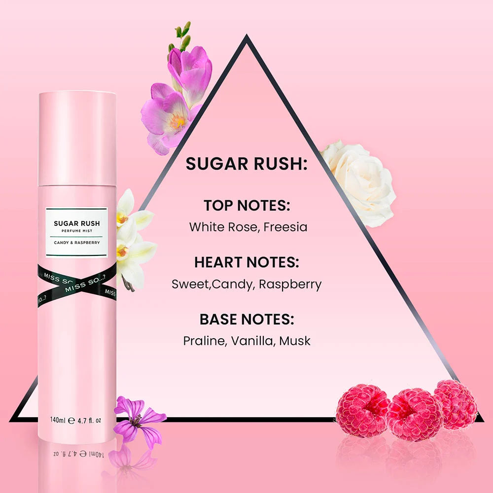 Brume Miss So Sugar Rush - Rose, Bonbon, Framboise